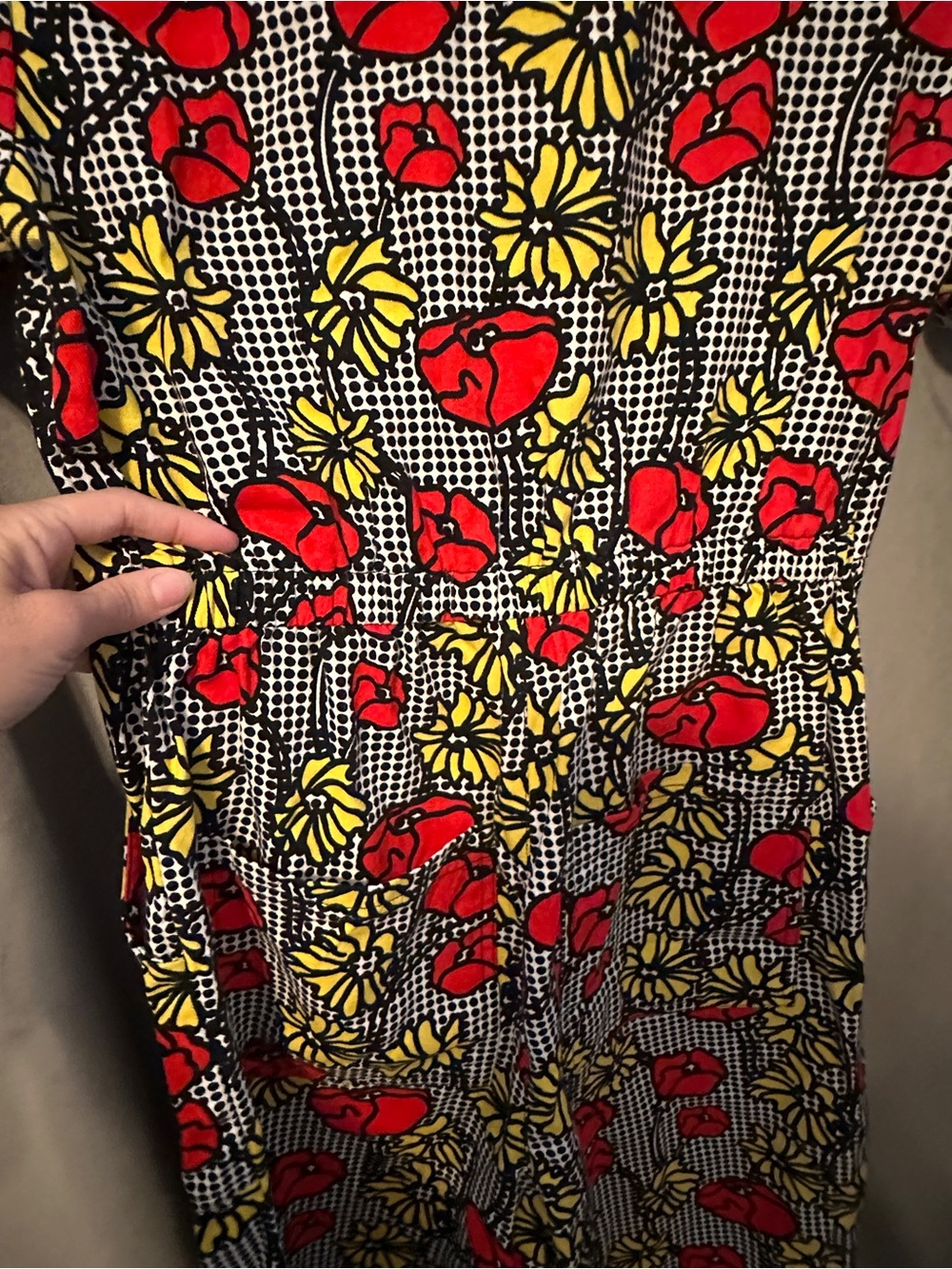 Lucy & Yak Ragan Short Sleeve Jumpsuit- Poppy Print size US 6 - Picture 8 of 9